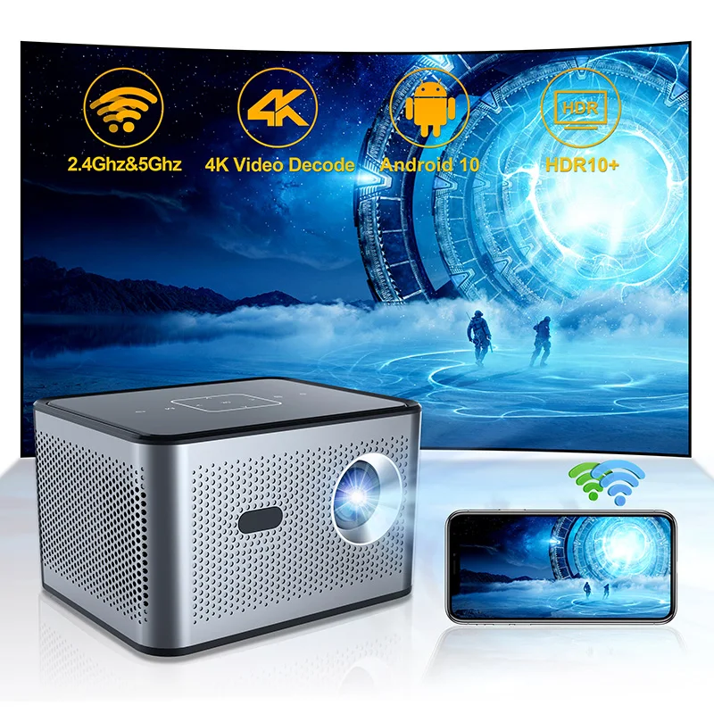 Xnano X3 Pro Mini Portable Projector 4k Video Decode Support