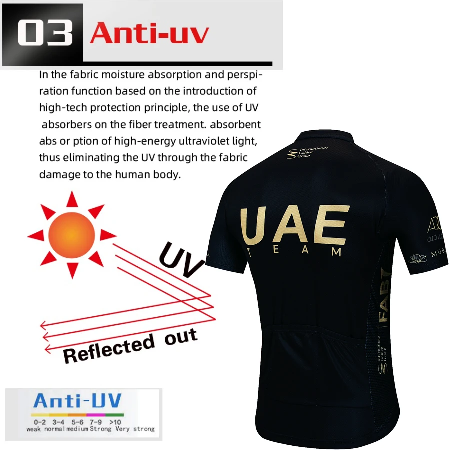UAE 7 Hour Ride Pad Cycling Shorts Bike Jersey Sets Men's Cycling Clothes for Men Mtb Jacket Men's Sweatsuit Set Sportswear Man