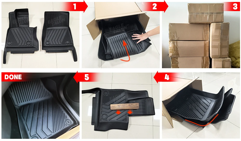 TPE Car Floor Mat For BMW 3 Series F30 2013-2019 2018 2017 2016 2015 2014 Interior Protector Accessories Custom Carpet Cover