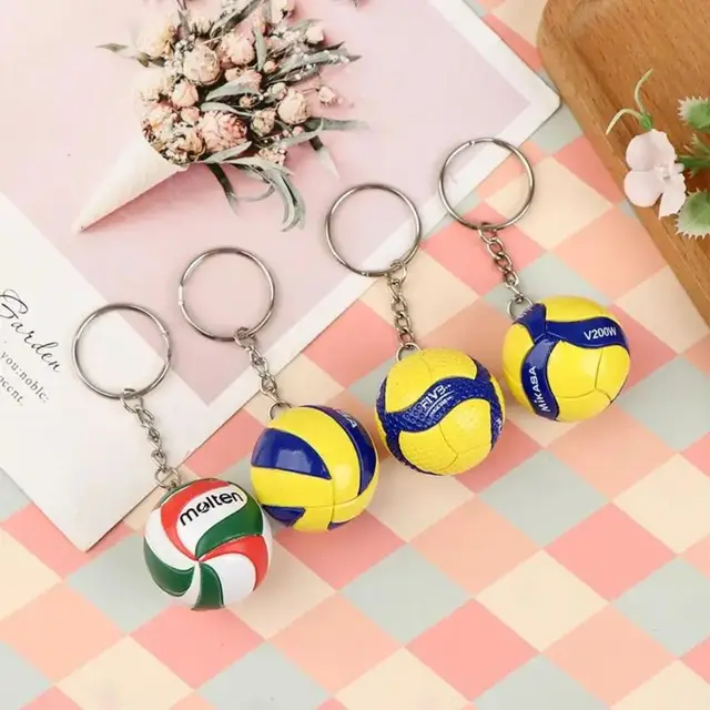 1Pc PVC Volleyball Key Chain Mini Ball Creative Cartoon Sports Keychain Souvenir Beach Ball Car Keyring Boyfriend Gift Accessory 2 1Pc PVC Volleyball Key Chain Mini Ball Creative Cartoon Sports Keychain Souvenir Beach Ball Car Keyring Boyfriend Gift Accessory 2