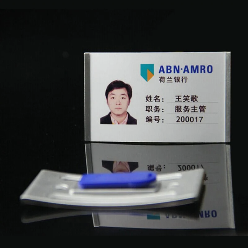 이름카드 양면 투명 신분증 홀더, 방수 명찰 지갑, 가로형 신분증 지지대, 1개 8 마그네틱 재사용 가능한 이름 태그 배지 홀더, 자석 배지 카드 ID 홀더, 직장 직원 카드 프레임, 85x54mm