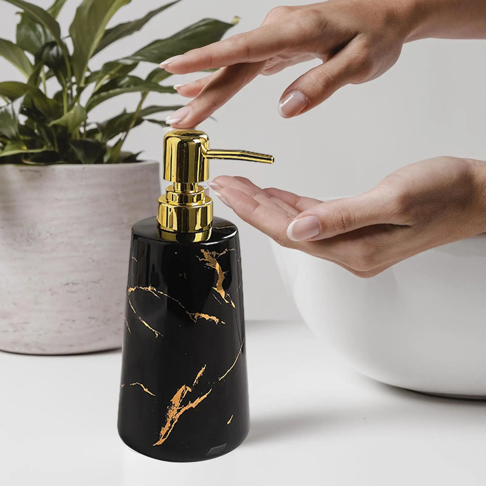 Soap Dispenser Sturdy Manual Pump Lotion Bottle Practical 17oz Empty Ceramic for Hotel Countertop Laundry Kitchen Bathroom Soap Dispenser Sturdy Manual Pump Lotion Bottle Practical 17oz Empty Ceramic for Hotel Countertop Laundry Kitchen Bathroom