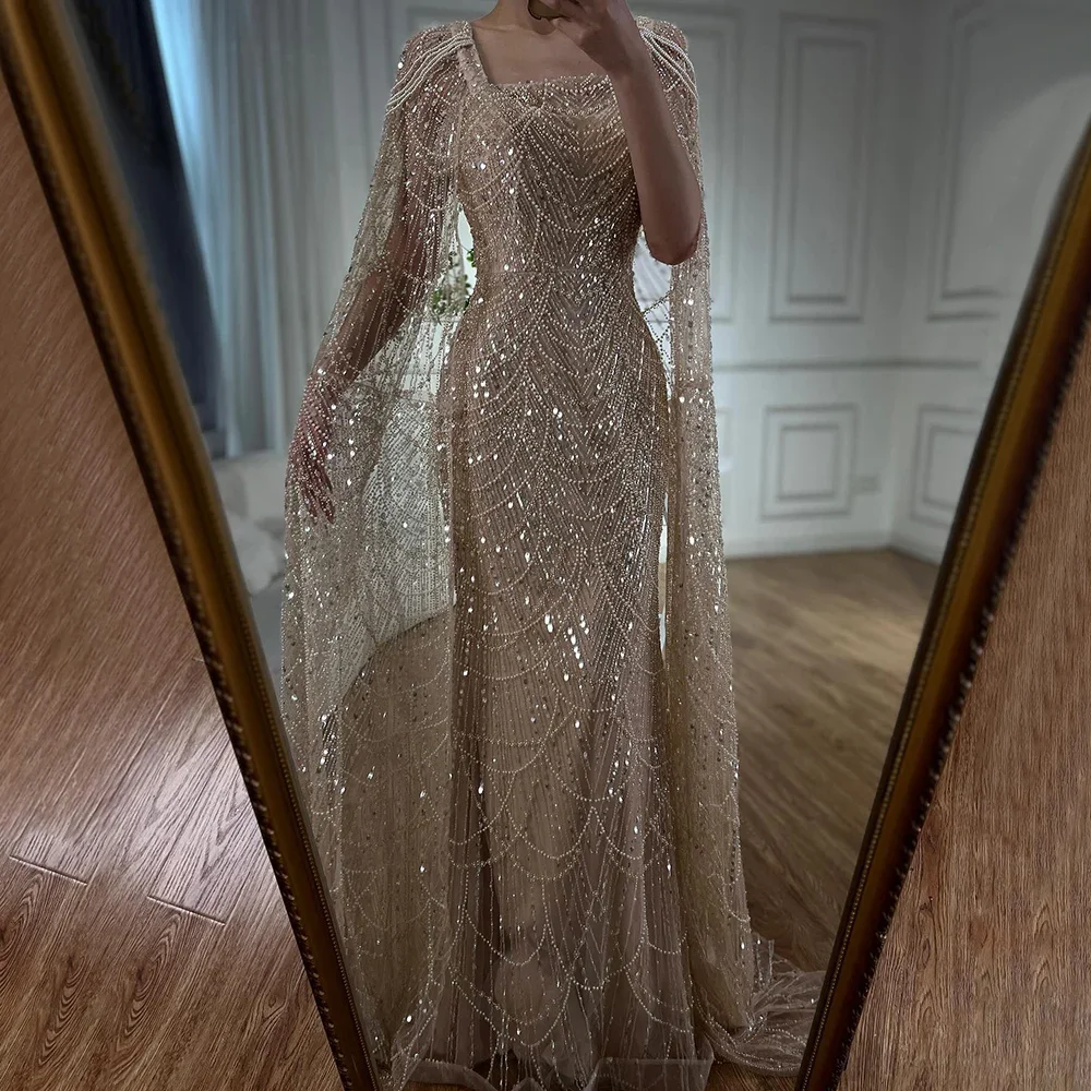 SERENE HILL 2025 فساتين سهرة عربية تركواز بأكمام ك...