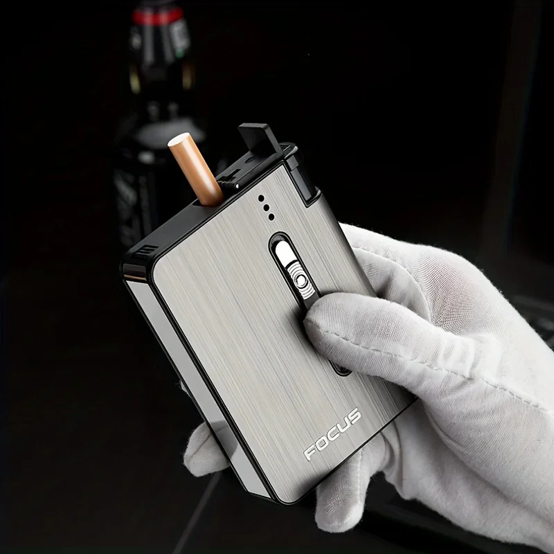 Elegant Portable Metal Cigarette Case - Holds 10 King Size Cigarettes, Heartfelt Gift