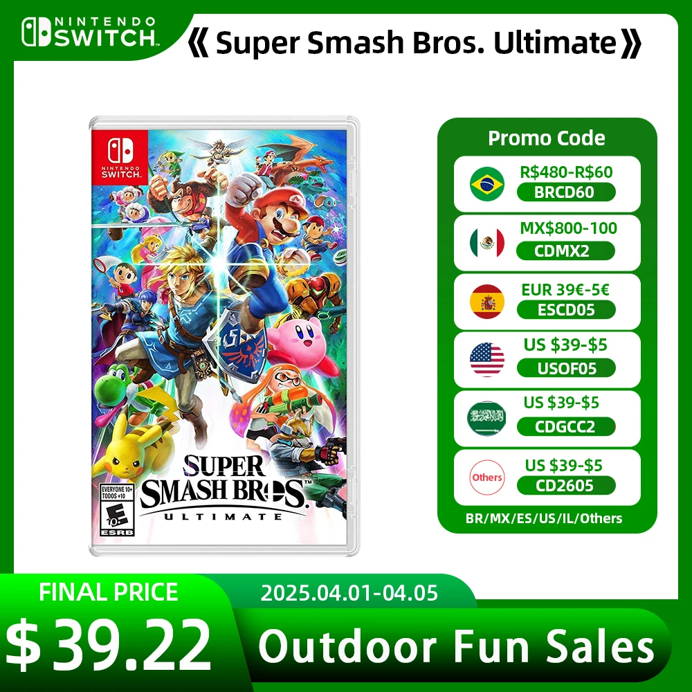 Nintendo Switch Game Super Smash Bros. Ultimate Physical Cartridge Support TV Tabletop Handheld Game Mode