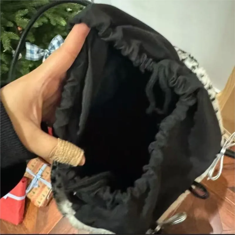 JIAERDI Plush Y2k Shoulder Underarm Bag Women 2025 New Versatile Snowflake Handbag Purse Female Harajuku Aesthetic Bags Wallet