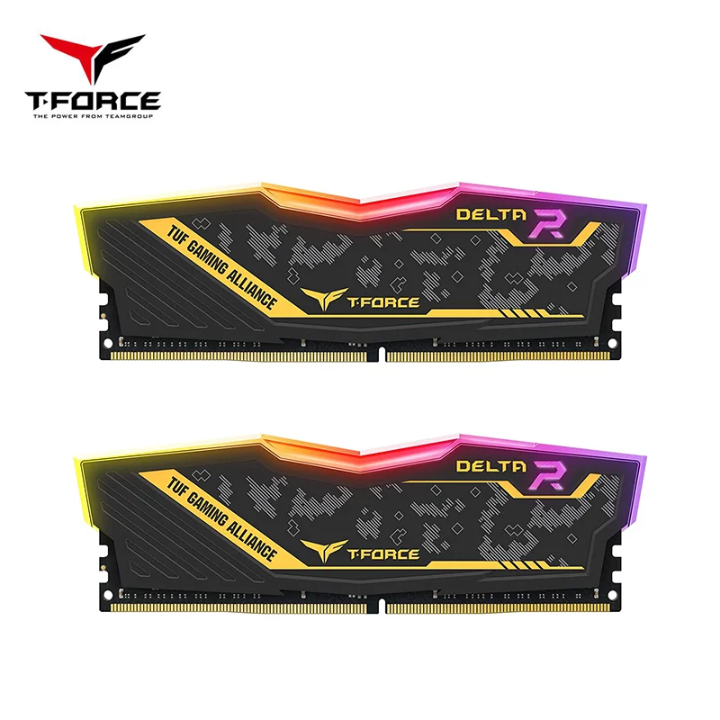 

TEAMGROUP T-Force Delta TUF Gaming Alliance RGB DDR4 32GB (2x16GB) 3000MHz CL16 Desktop Gaming Memory Ram
