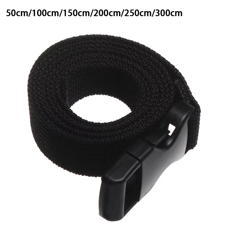 Travel Tied Nylon Cargo Tie Down Luggage Black Durable Lash Belt Strap With Cam Buckle Travel Kits Outdoor Camping Tool Cargo Straps Luggage Strap Cargo Tie Down Strap Tie Down Straps Lashing Strap