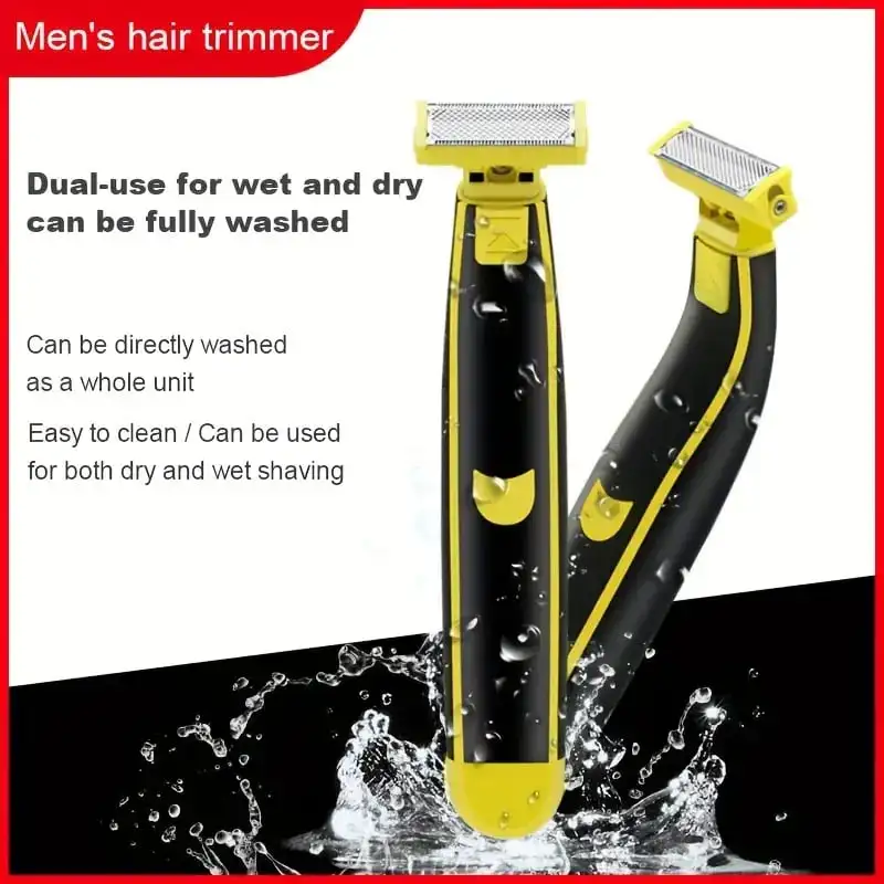 Electric Shaver Full Body Washed Wet And Dry Rechargeable USB T Shaped Electric Shaver Portable Full Body Trimmer For Men & Women