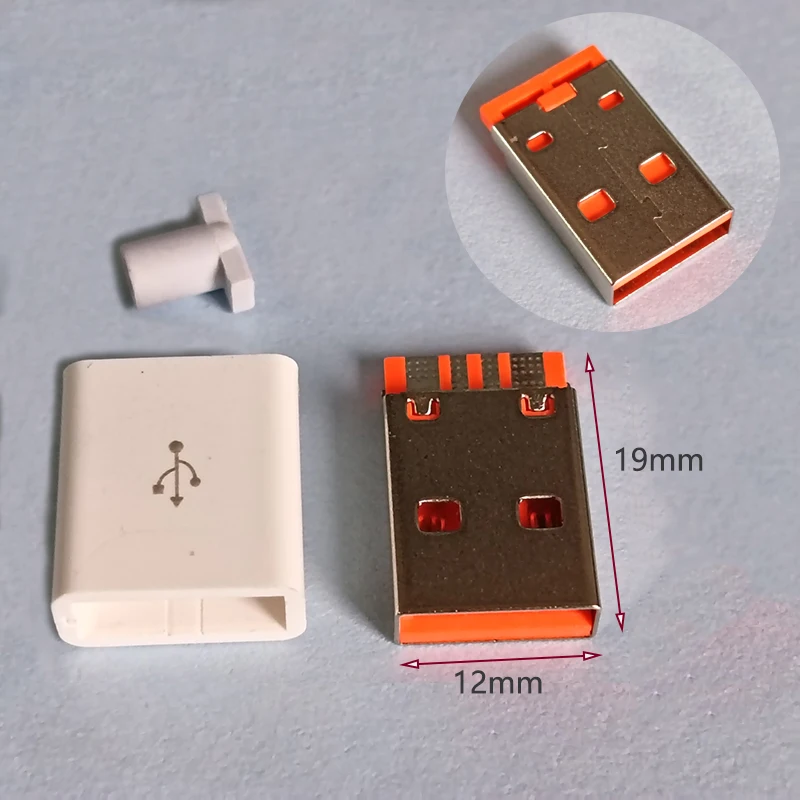 1-5세트 USB-A 남성-타입-C DIY 용접 키트 USB 고속 충전 커넥터 플러그 (휴대폰 케이블 수리용 OTG 데이터 충전 DIY 키트)