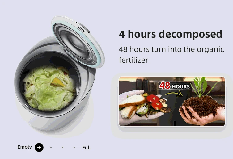 Smart indoor odorless turn food waste into natural fertilizer electric kitchen composter 2