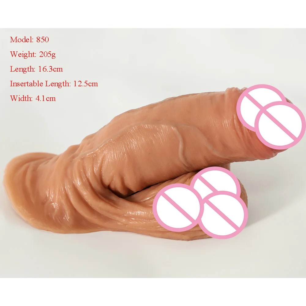 GF Ftm Packers 2 in 1 Ultra Soft Silicone Hollow Penis Sleeve with Big Scrotum Prosthetic Stroker