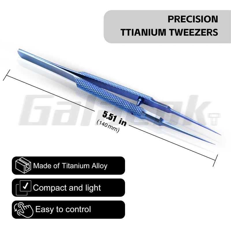 Titanium Alloy Precision Tweezers for Electronic Repair - Non-magnetic Fine-point Forceps