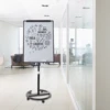 Magnetic Whiteboard Flipchart Easel 28" x 40" Mobile Dry Erase Board with 5 Wheels Height Adjustable for School Office & Home 2