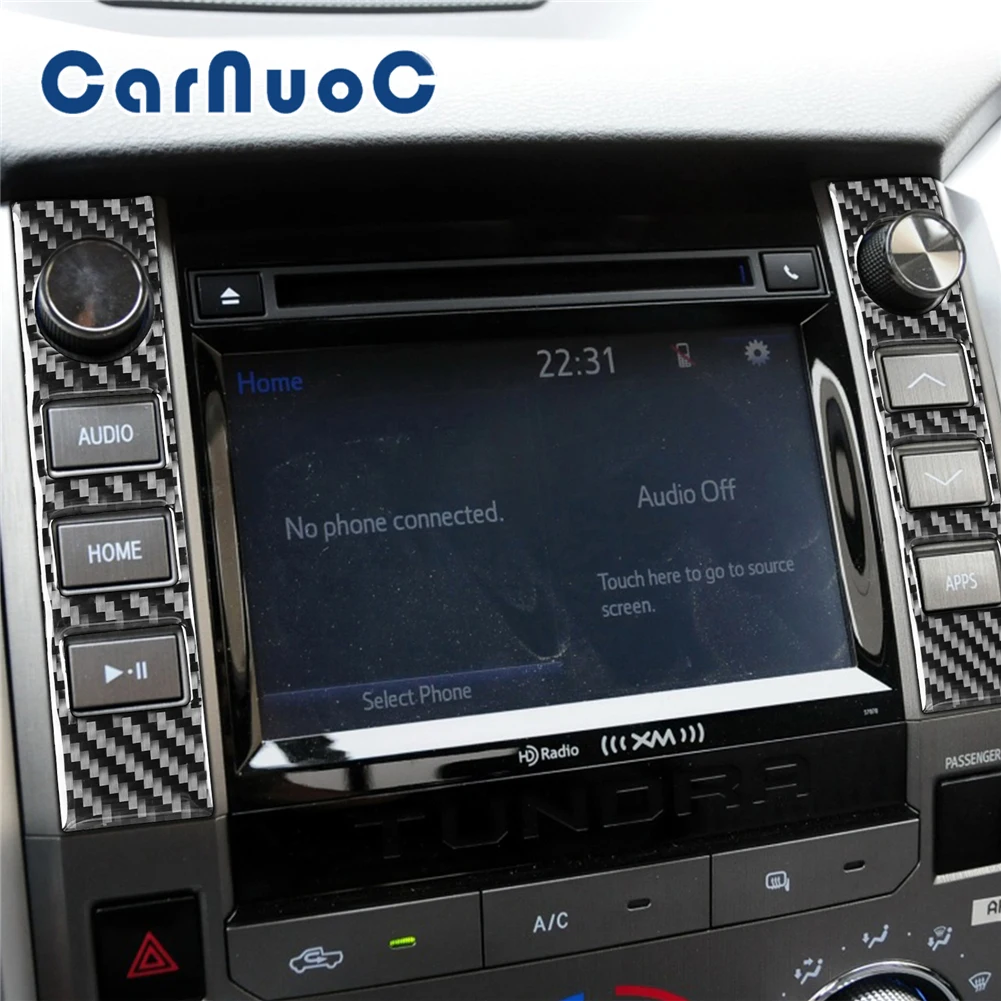 

Carbon Fiber Sticker For Toyota Tundra 2014-2018 Decorative Accessories Center Volume Control Button Panel Car Interior Moulding