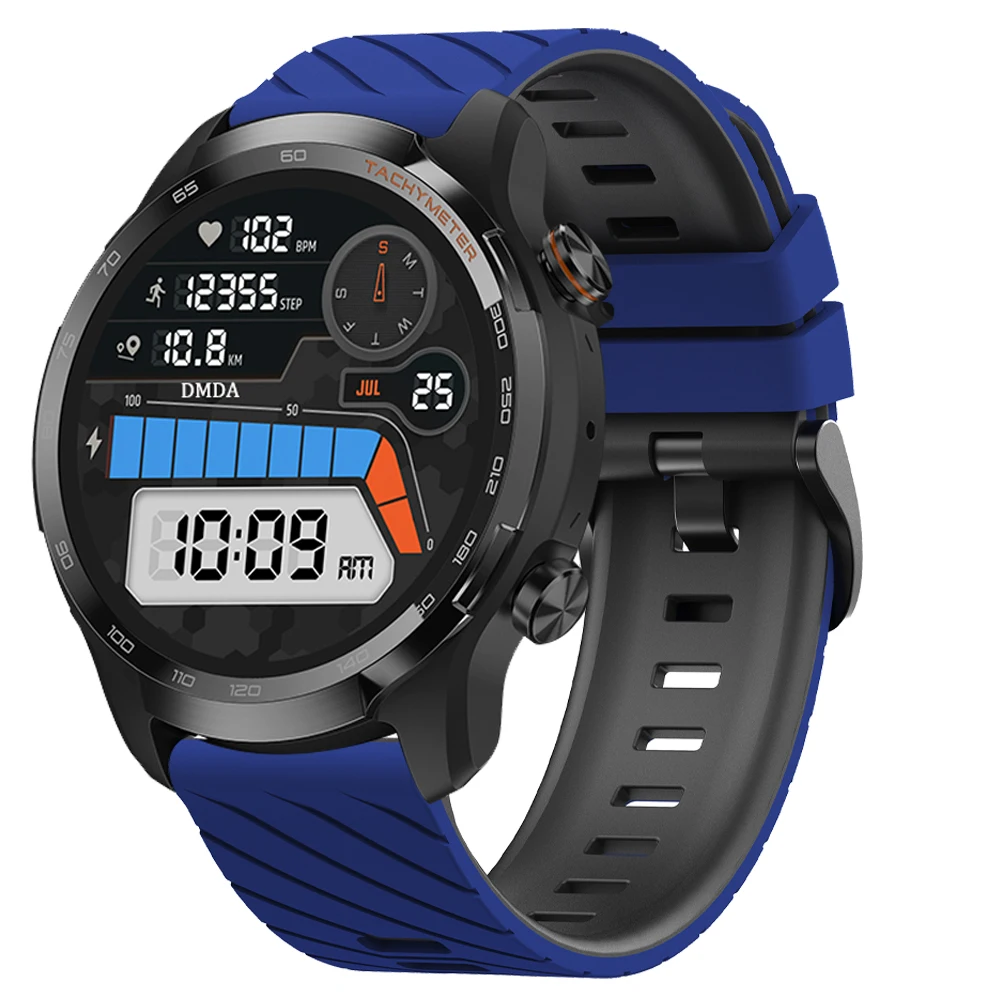 Versatile 22mm Silicone Sport Strap