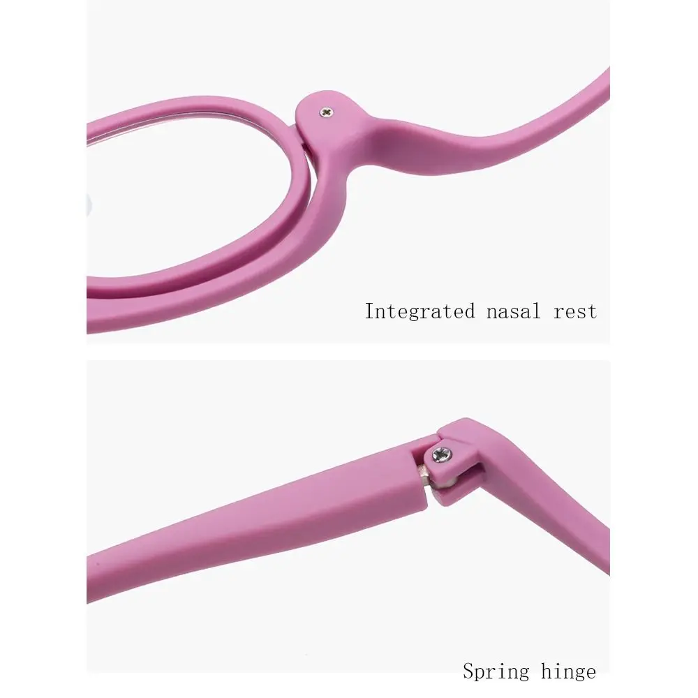 Neue Vergrößerung rotierende Make-up Lesebrille Frauen Flip-Down-Linsen kosmetische Brillen Falt auge Make-up Brillen Gafas – Detail 4