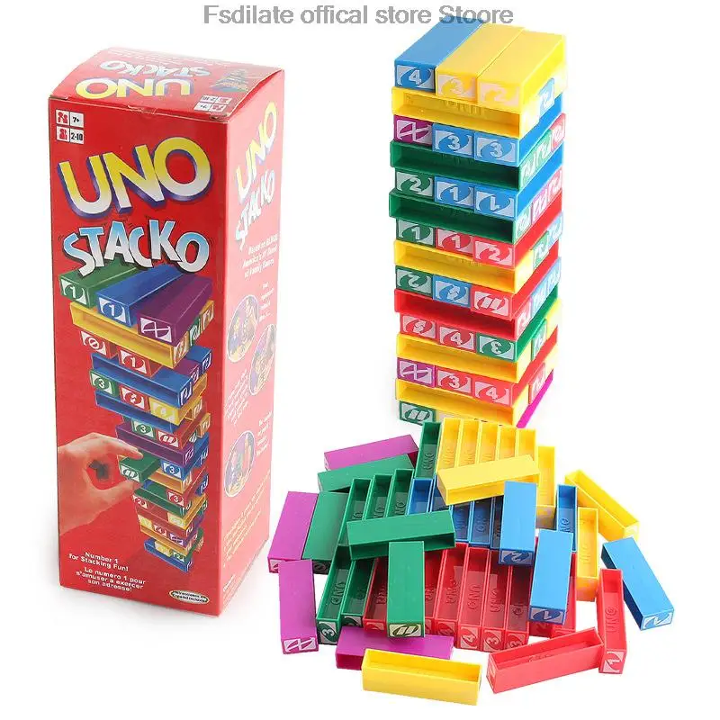 45PCS stacked blocks for children's parent-child interaction toys indoor table games for kids party gift  jogos stacked blocks 4