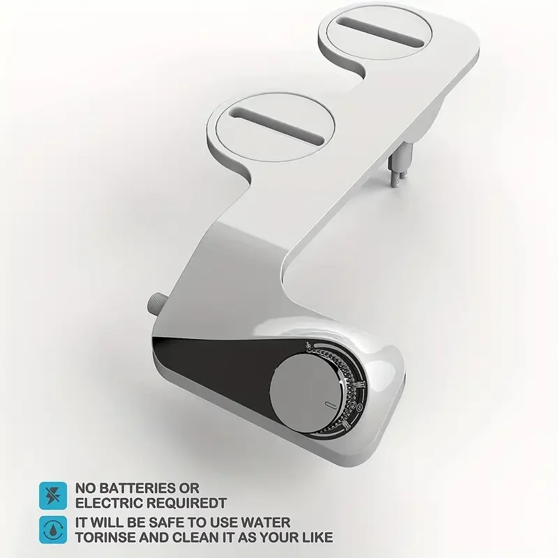 Description Picture 5 of itemNon-Electric Smart Bidet Hot Cold Warm Water Bidet for Toilet Seat Attachment Sprayer Ultra-thin Self Cleaning Cover Dual Nozzle