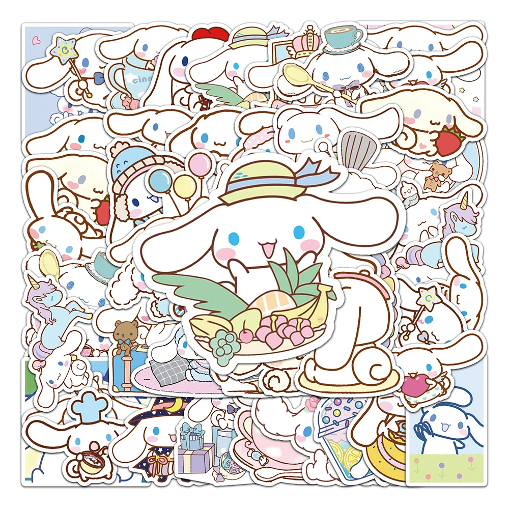 10/30/50PCS Funny Cinnamoroll Stickers Cartoon Cute Kids Toy Decals PVC DIY Luggage Stationary Wall Car Travel Sticker Wholesale 2