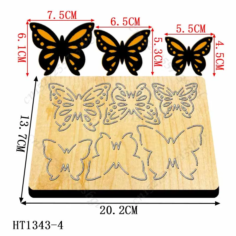 Description Picture 6 of itemButterfly Cutting dies - New Die Cutting And Wooden Mold,HT1343 Suitable For Common Die Cutting Machines On The Market.