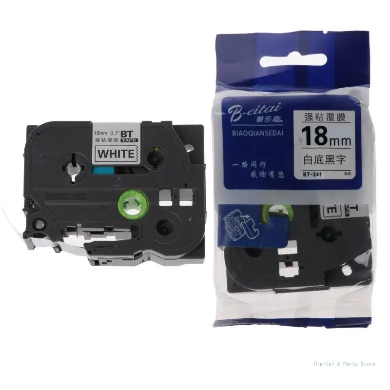 

M17F Black on Tape for Brother Tape tze-241 tz-241 Plastic Labeling Tape