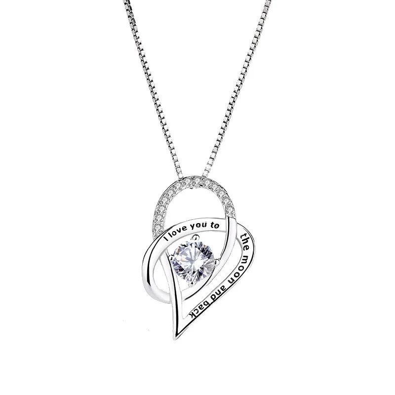 Collana Madre Gioielli Donna Regalo Festa Della Mamma Ti Amo Fino Alla Luna E Schiena Cuore Collane Mamma Compleanno