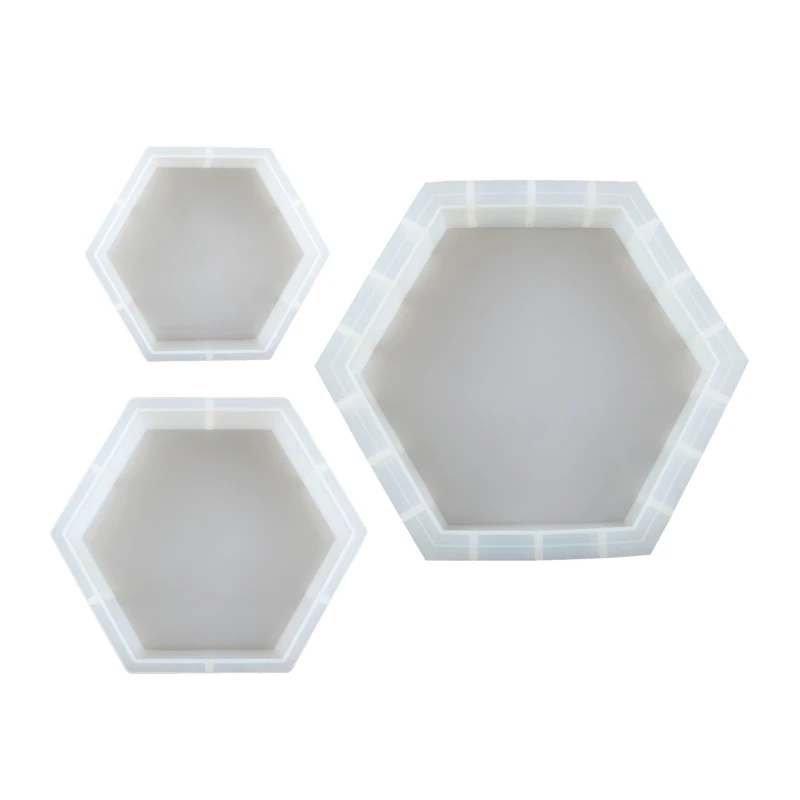 

Large and Small Resin Mold Upgrade Hexagonal Silicone Mold for Resin Casting Home Decoration Desktop Decor H9ED