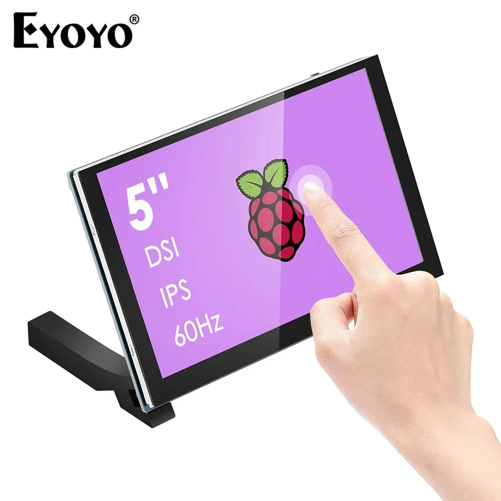 Framboesa pi 4b 3b Mais 3b 3a Mais 2b b Mais Touchscreen Monitor Polegada 800×480 Ips Tela de Toque Capacitivo Cor Dsi Display para o Telefone do Computador Tela Toutch Screen Monitor Monitor Portátil com