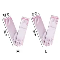 1Pair Children Long Gloves Princess Dance Performance Stage Gloves Satin Sequins Bow Glove Solid Full Finger Mittens Accessories 6