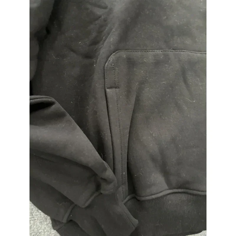 6PM Drill Hip-hop Jacket Embroidered Men's Hooded Sweatshirt Letters Plus Velvet Pullover Long Trendy Sports Suit Sweatpants 5