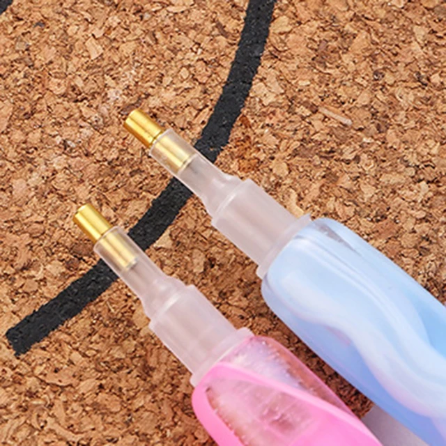 Stylo de peinture diamant 5D, perceuses à pointe en cristal, outils faits à la main avec têtes de forage à pointe métallique, accessoires de pointe de stylo multi-placer 2