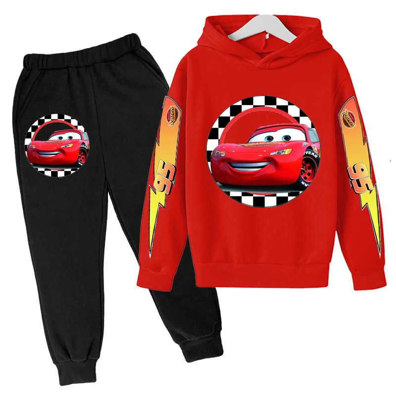 

Spring Autumn Baby Boys Sets Clothes Kids Cartoon Cars Lightning McQueen Cotton Long Sleeve T-shirt Tops+ Pants Suits Clothing