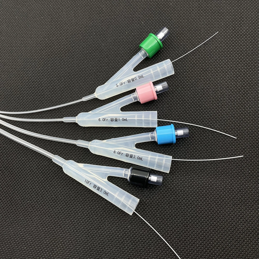 20PCS Pet Dog Double Lumen Urinary Catheter Foley Silicone With Guide Wire Stylet Retention 5FR 6FR 8FR 10FR Supplies