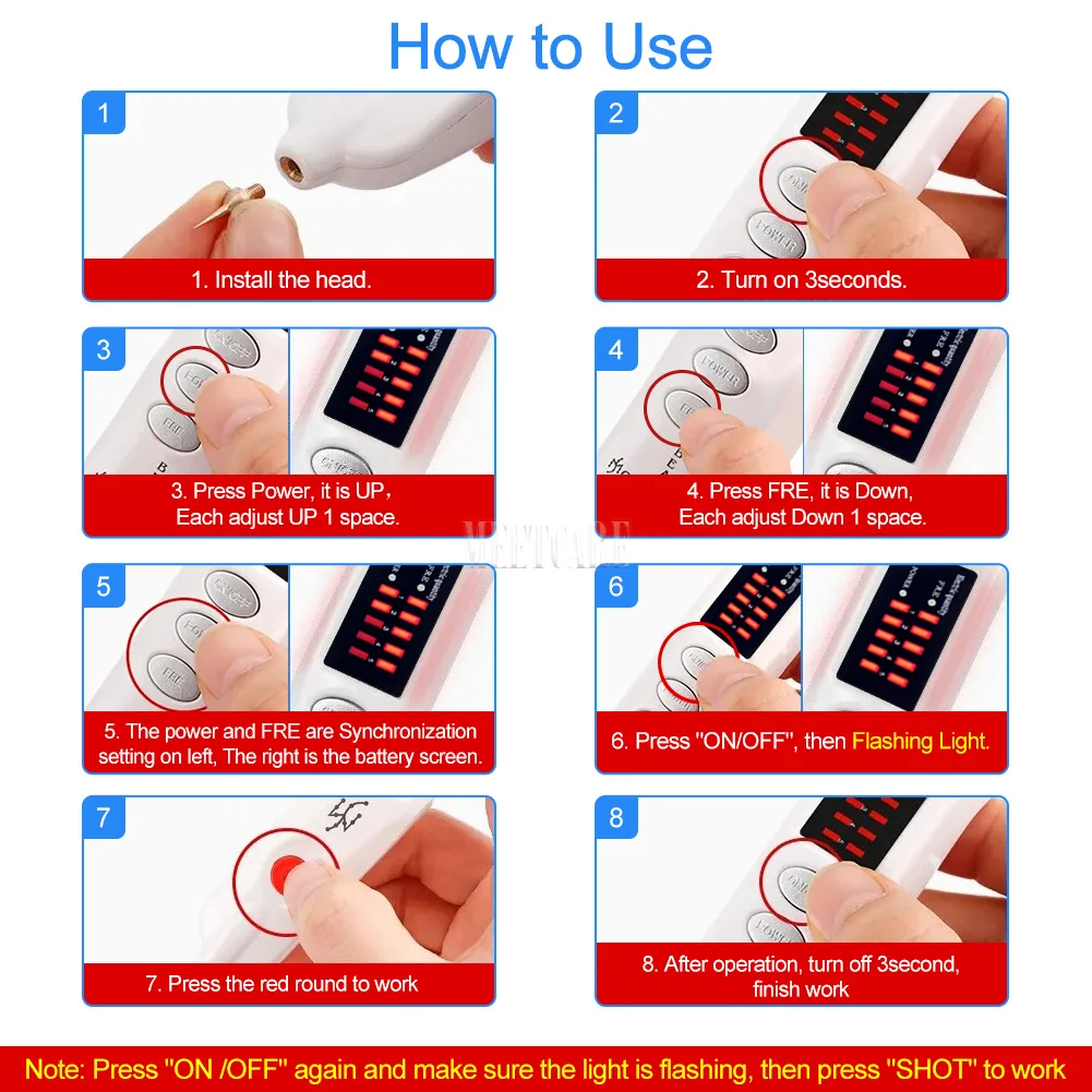 Electric Plasma Pen Removal Dark Spot Pigment Anti Mole Tattoo Wart Dark Spot for Eye Lifting Skin Replace Fine Round Sterile