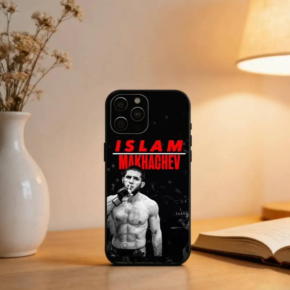 Champion Boxing K-Khabib Soft Silicone Black Phone Case