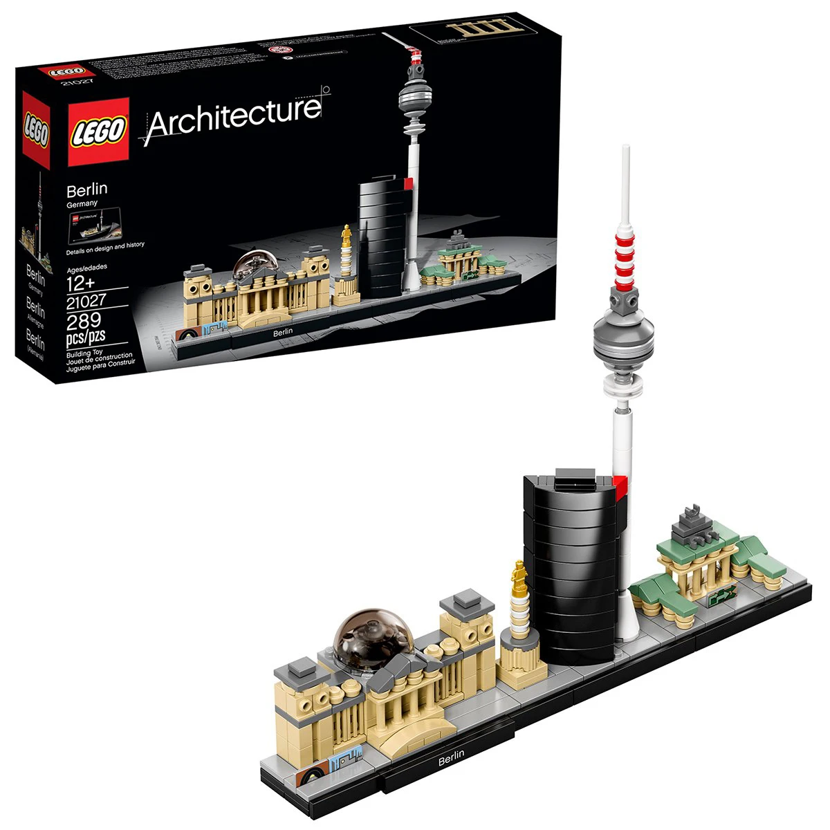 LEGO Architecture Berlin 21027 Reichstag Victory Column Deutsche Bahn Tower  Berlin TV Tower and the Brandenburg Gate(289 Pieces) - AliExpress