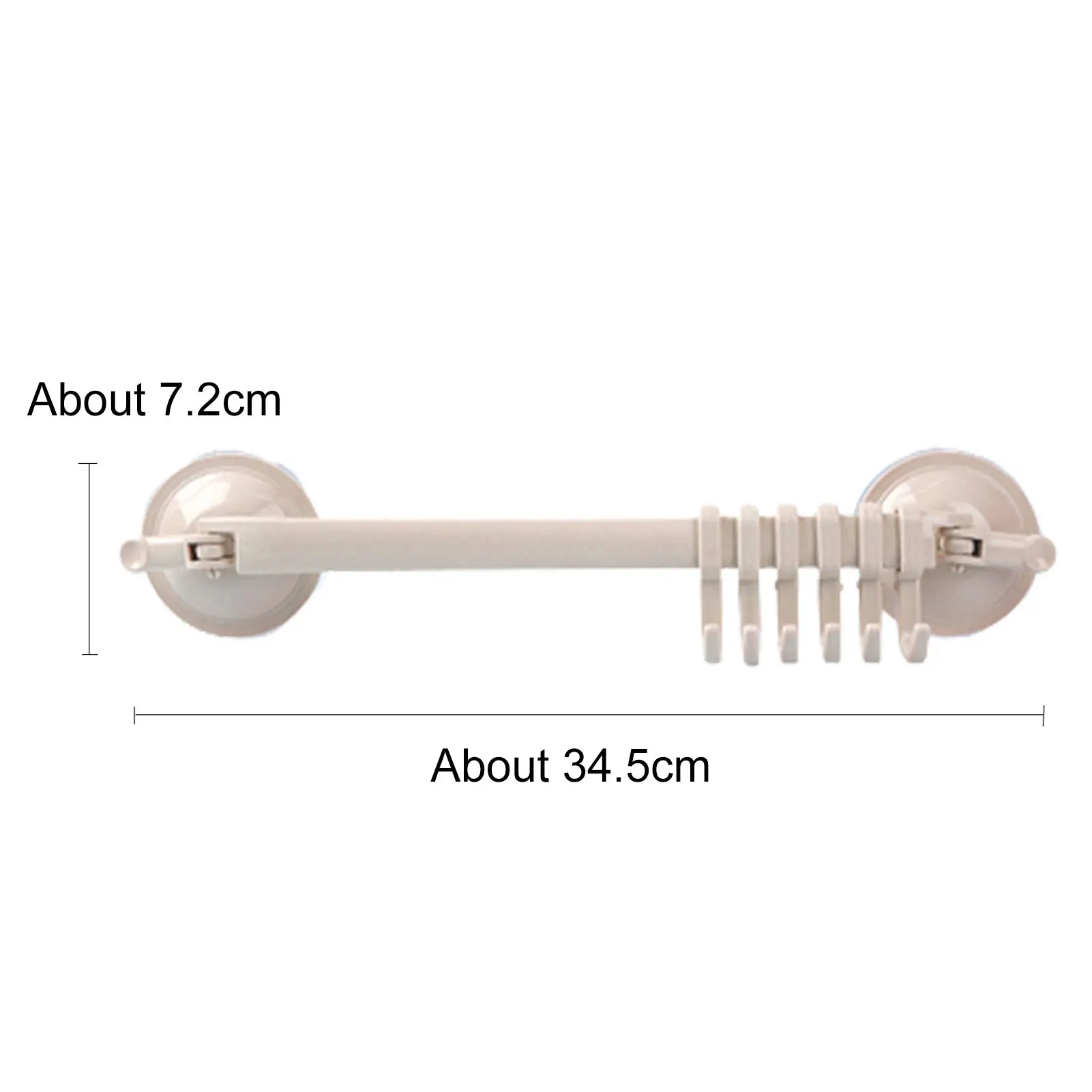 Suction Cup Kitchen Organizer Hook Rotatable Smooth Easy Storage Rack for Kitchen Living Room Bedrooms Bathrooms
