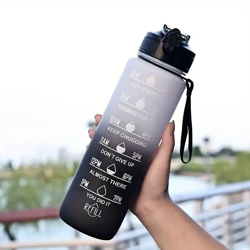 Sports Water Bottle sports water bottle portable water bottle portable water jug 1000mL Large Capacity Outdoor Sports Plastic Cup Bouncing Suction Nozzle Space Cup