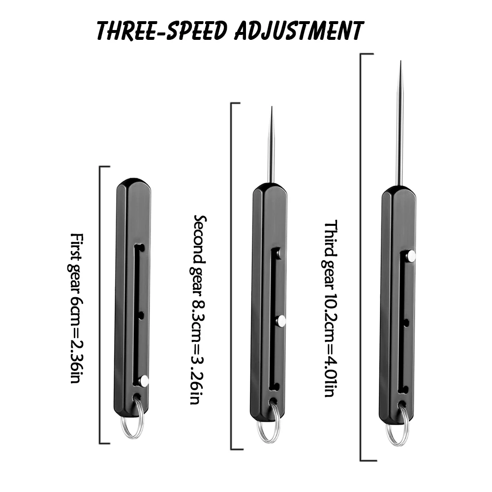 Metal Titanium Toothpicks Portable Toothpick Keychain Three Gear Adjustment Teeth Toothpick Reusable Toothpicks for Picnic Campi toothpick set toothpicks set retractable toothpick