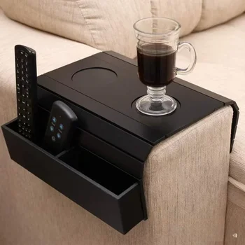 Foldable Bamboo Sofa Armrest Tray 1