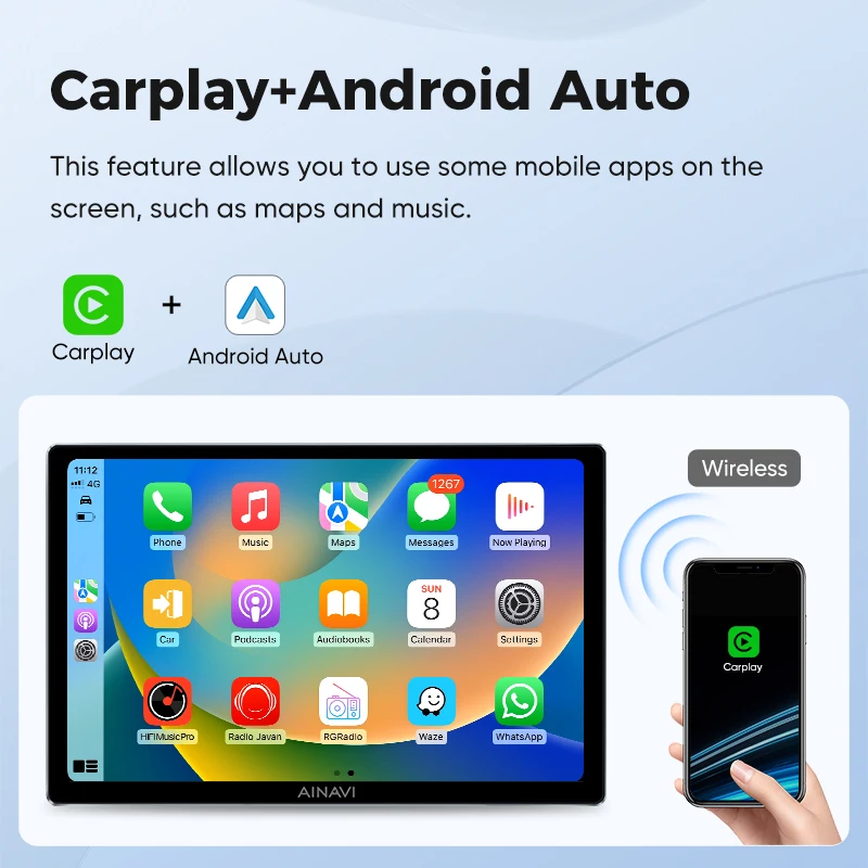 Car stereo Ainavi 13.1 inch 3D 360 camera For VW Volkswagen Toyota Honda KIA Suzuki Ford Carplay Auto Radio Multimedia player Stereo Video