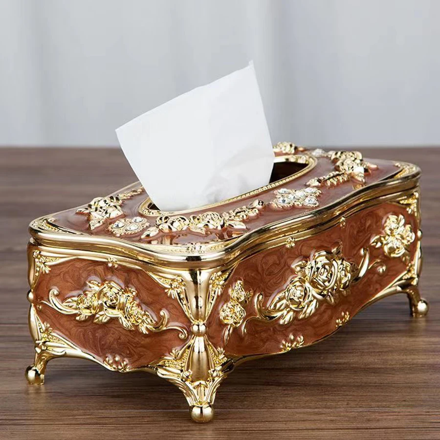 European tissue box, high-end hotel restaurant napkin extraction box, kitchen and living room tabletop tissue storage box 4