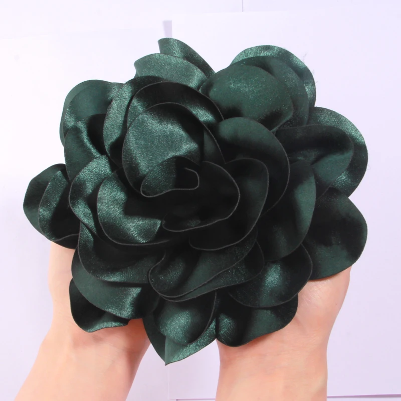 19cm super große Blume beliebt in Europa handgemachte Satin blume künstliche Blumen für Hochzeit Braut Dekoration – Detail 30