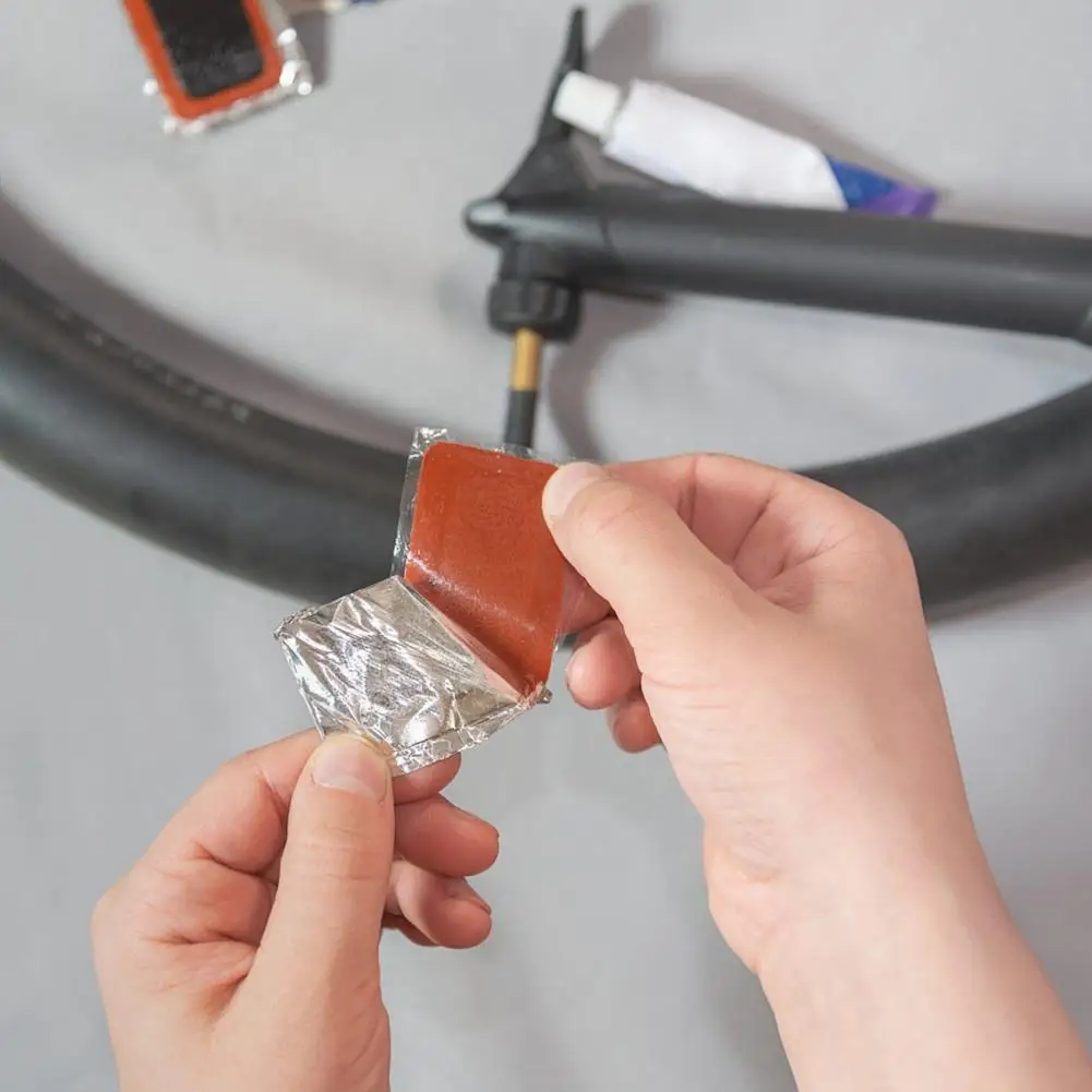 

12Pcs/24Pcs Durable Bicycle Tire Repair Patch Rectangle Good Toughness Lightweight Useful Bike Tire Patch for Tire