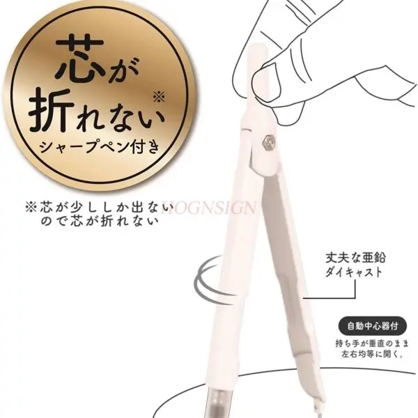 1개 펜 스타일 나침반은 자동으로 원을 그리기 위한 연필 모양의 고급 금속 합금 재료를 생성합니다.