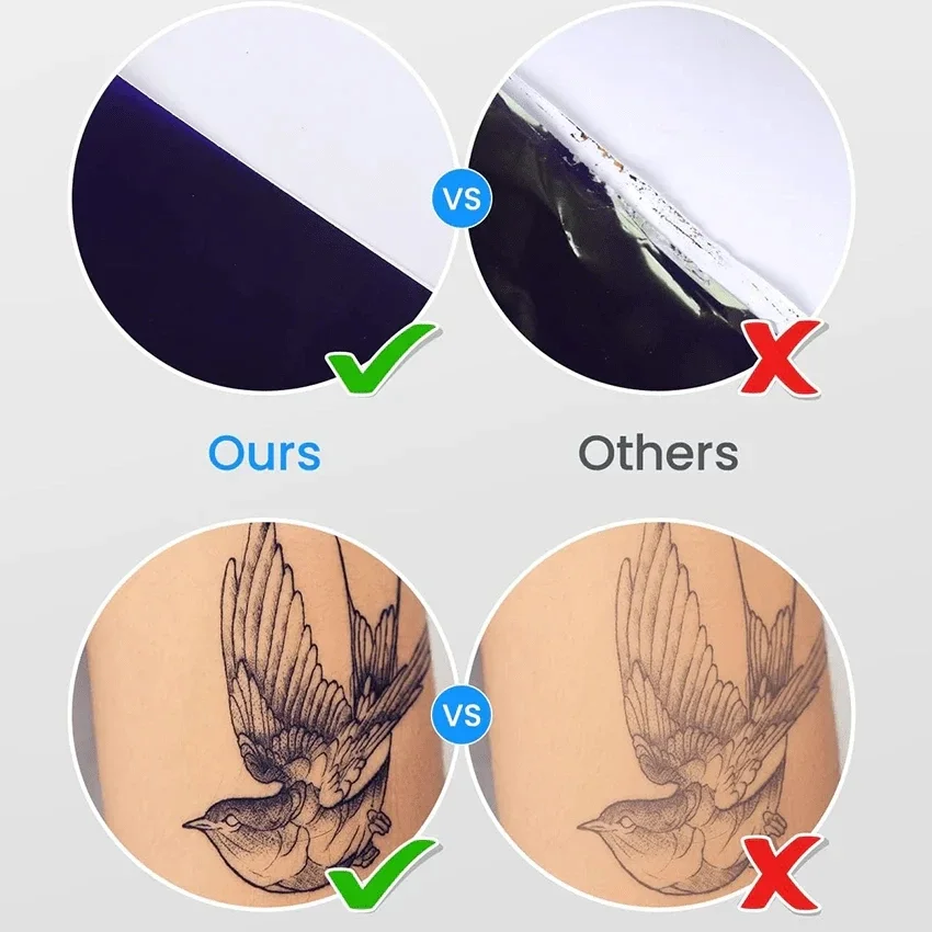 100PCS M08F Tattoo Transfer Paper A4 Size Thermal Copier Stencil Paper High Quality Stencil for M08F Tattoo Printer