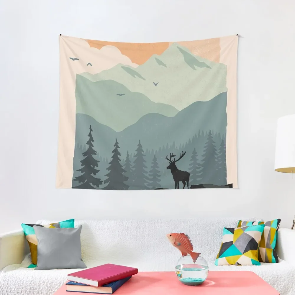 

Deer forest Tapestry Decorative Wall Room Decor Christmas Decoration Nordic Home Decor Tapestry