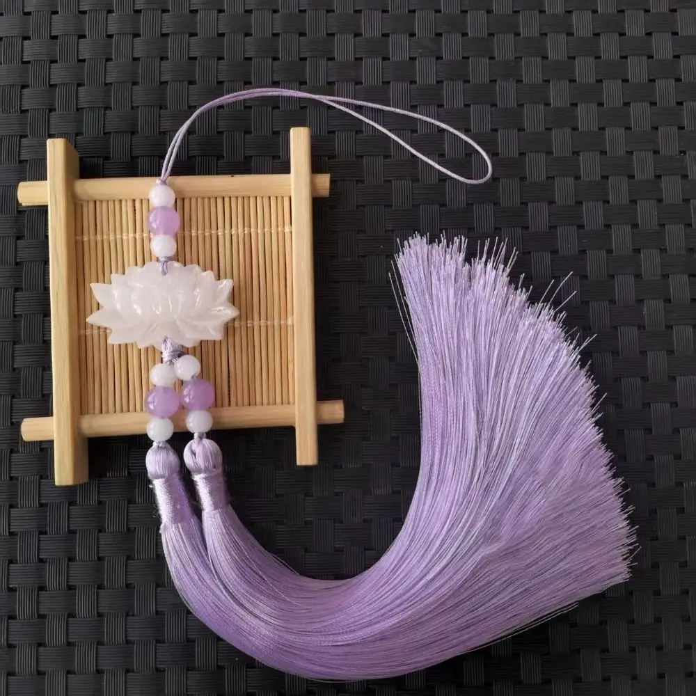 Plastic/Resin Lotus Sash Pendant Hanfu Accessories Double Tassels Streamer Waist Hanging Tassels Waist Ornament Ethnic Fashion