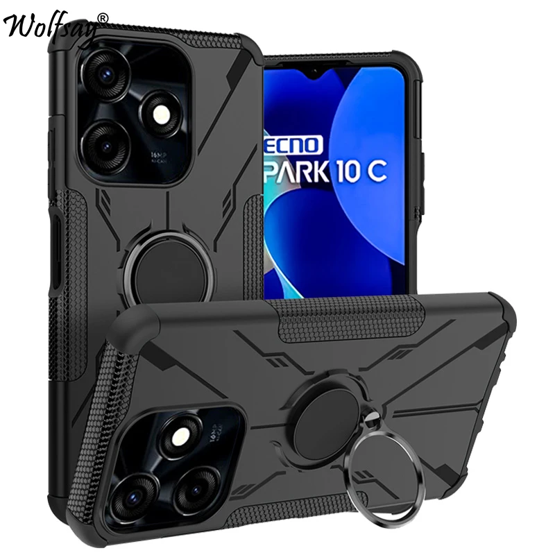 Copertura Completa Per Tecno Spark 10C Custodia Armor Pc Supporto Di Aspirazione Magnetica Custodia Posteriore Per Tecno Spark 10C Per Tecno Spark 10C